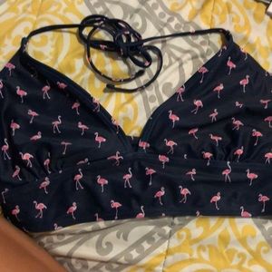 Flamingo bathing suit bikini top